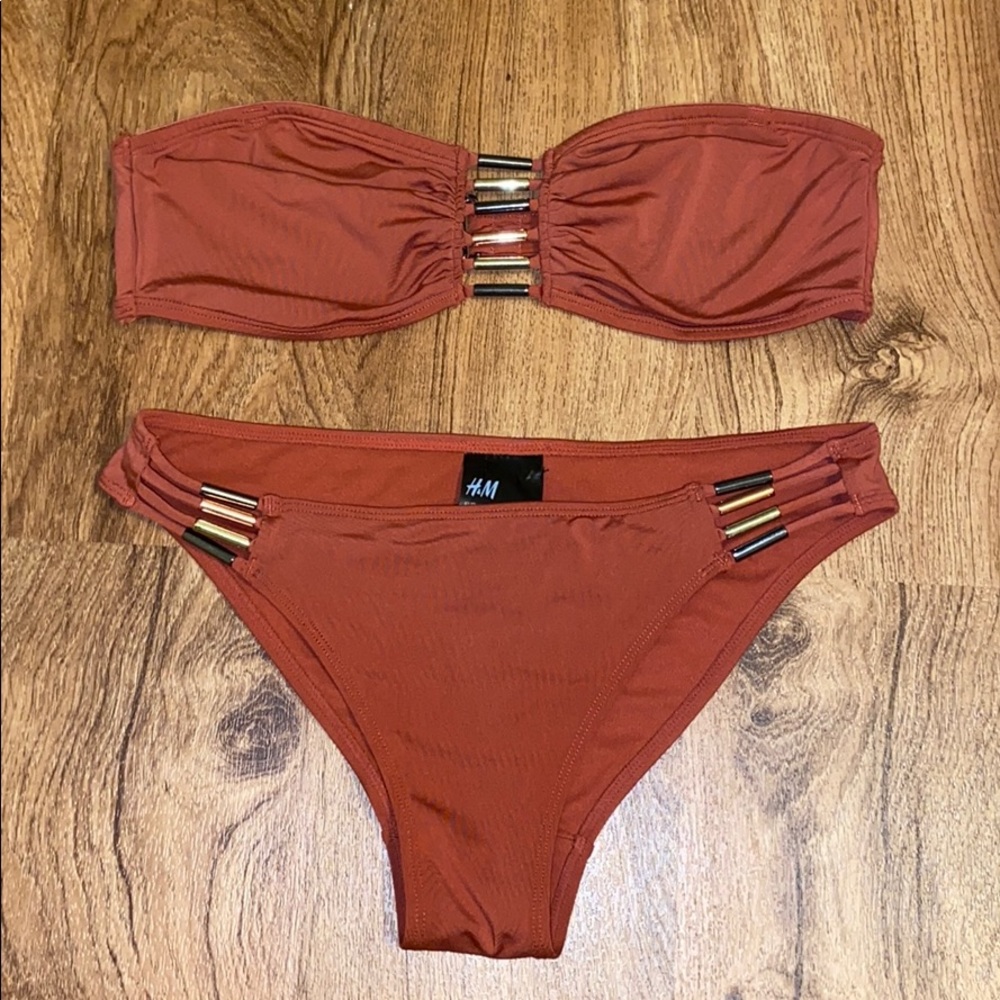 Orange/bronze bikini